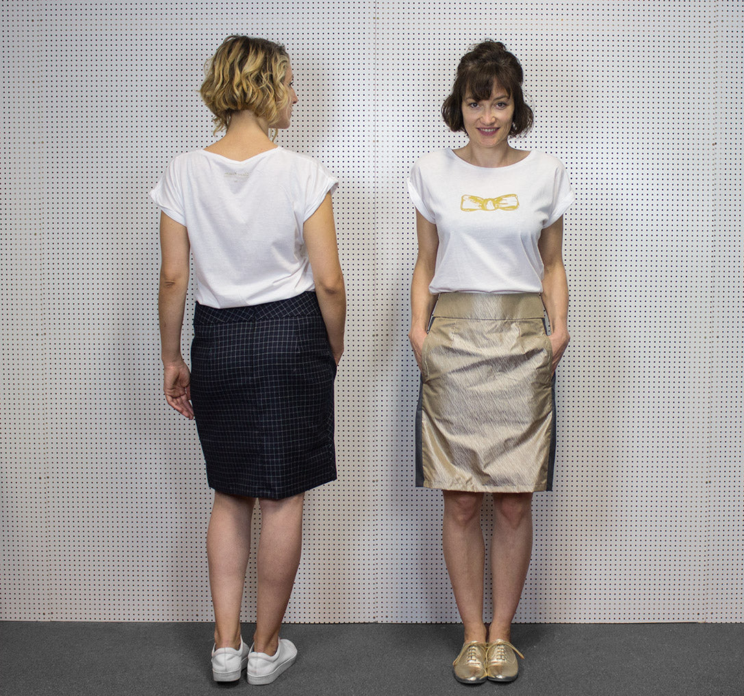 Schnittmuster Rock Katrin: Vorder- und Rückansicht