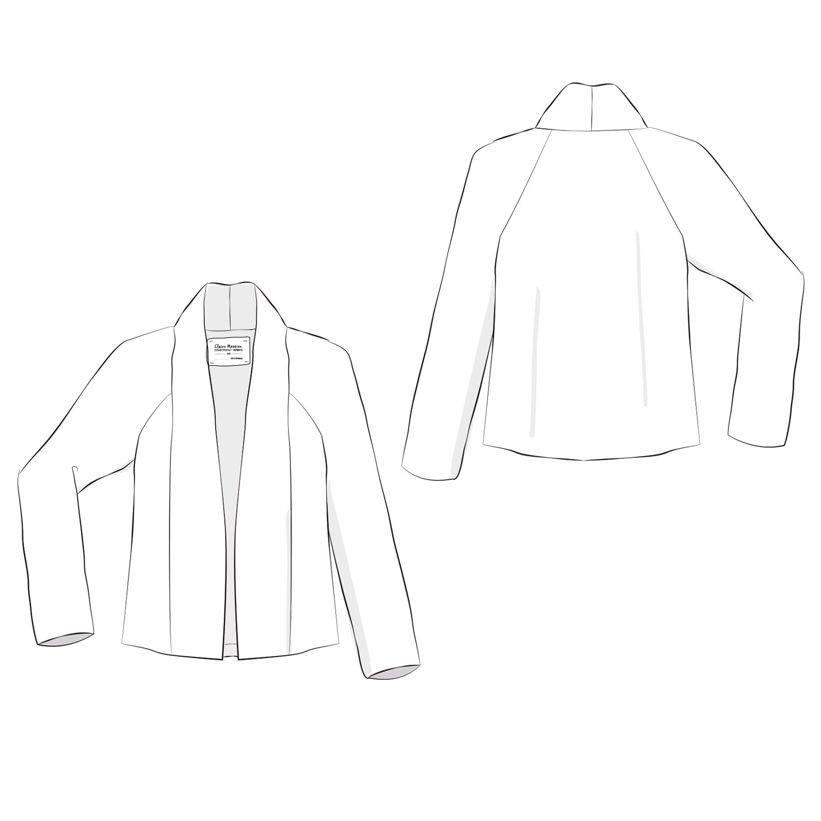 Schnittmuster Express-Blazer Nina: Blazer mit Raglanärmeln und Revers